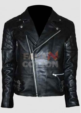 Men's Brando Vintage Motorcycle Classic Biker Black Real Leather Jacket